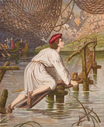 Zartes Gewissen überquert die Brücke, Illustration aus 